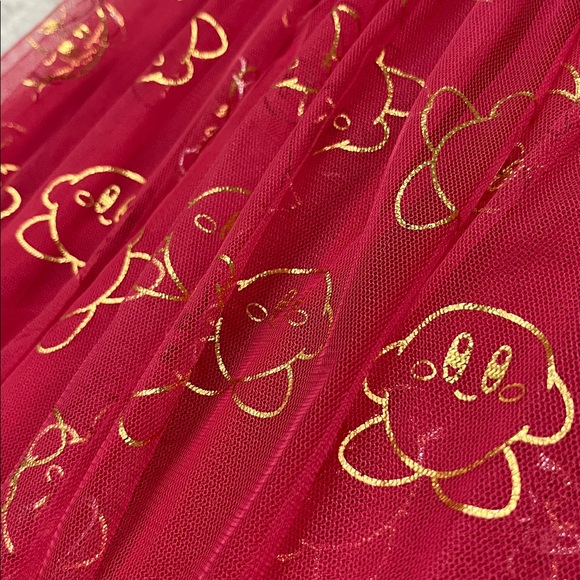NWOT Nintendo “Kirby” Girls Hooded Cosplay Dress w/Metallic Foil Print (L) - Picture 6 of 10